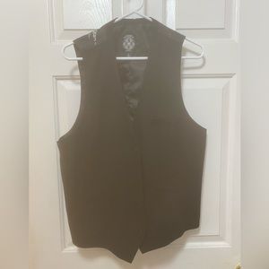 Y2K Grunge Black Waistcoat With Skull Details On Back - Premium Poin